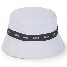 Hugo Boss Baby Boys Reversible Bucket Hat - Pale Blue